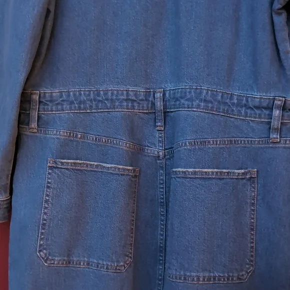 NWT - Blue Long Sleeve Denim Dress/Duster - Picture 8 of 11